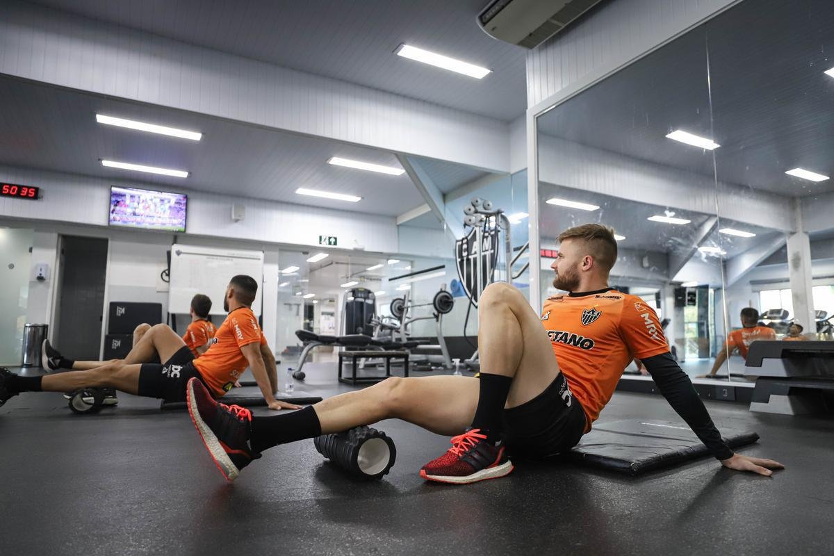 Fotos do treino do Atltico antes da viagem para a Argentina