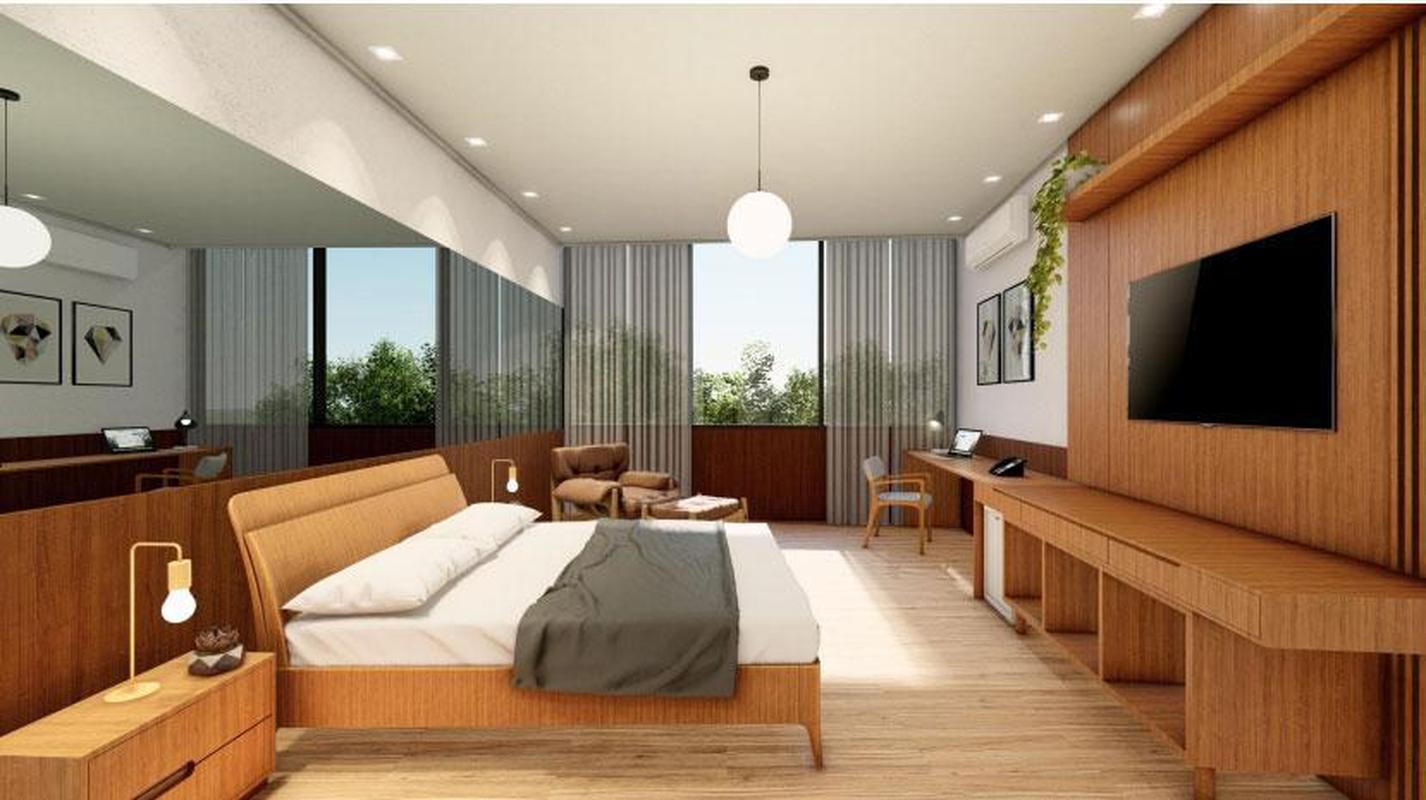 Alm de seguir como complexo esportivo, a rea do ginsio abrigar um restaurante com vista panormica, um shopping e um hotel (foto).