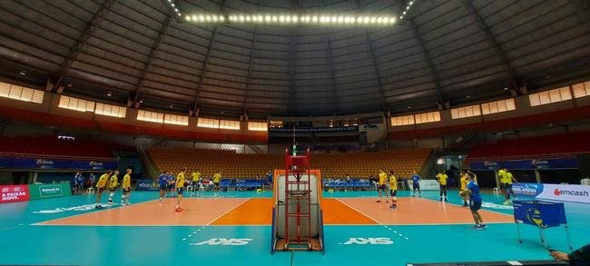Cruzeiro treina no Sabiazinho, em Uberlndia, antes da deciso contra o Minas na Superliga Masculina