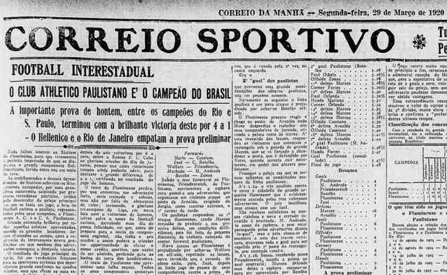 Paulistano foi celebrado pelos jornais da época
