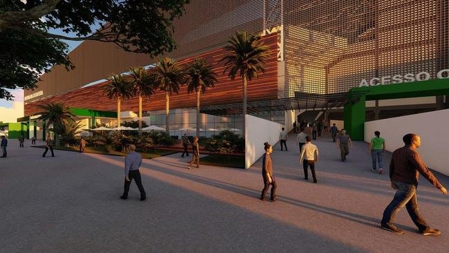 Fotos do projeto de modernizao do estdio da Serrinha