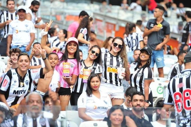Torcida do Atltico no jogo de ida da final da Copa do Brasil de 2021, contra o Athletico-PR, no Mineiro, em BH