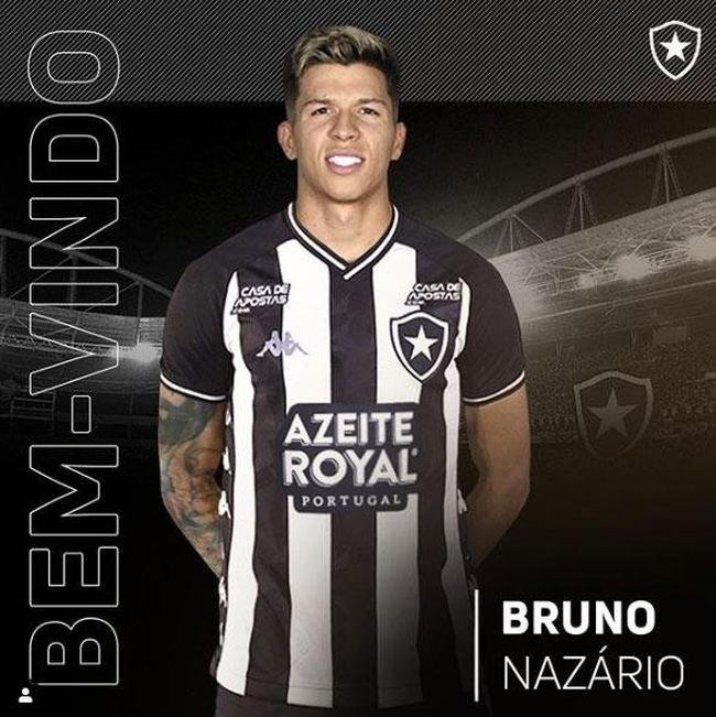 O Botafogo anunciou a contratao do meia Bruno Nazrio, que estava no Athletico-PR
