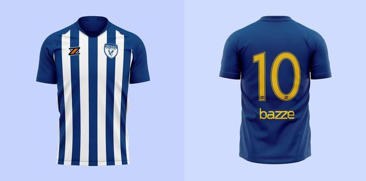 Primeiro uniforme do time do Decisão, da cidade de Bonito. Em 2019, o clube foi campeão da Série A2