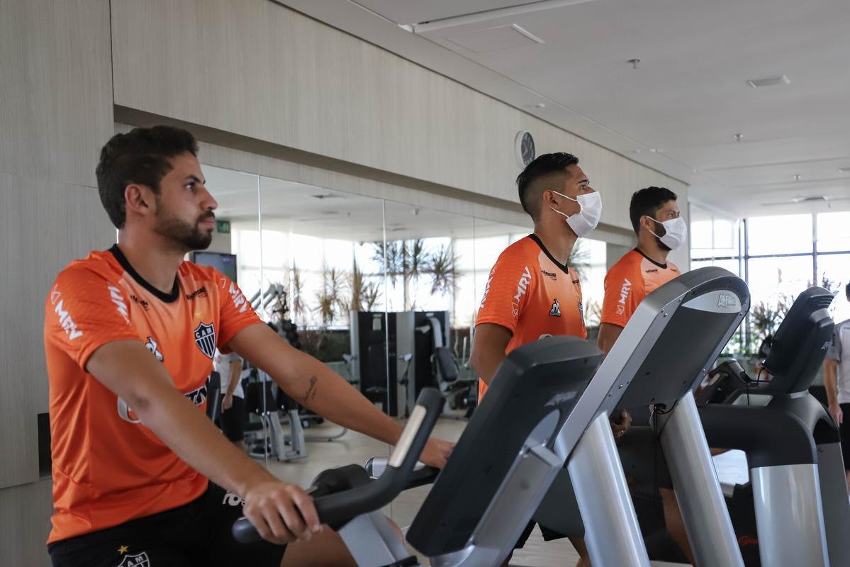 Atltico treina em academia do hotel em Fortaleza