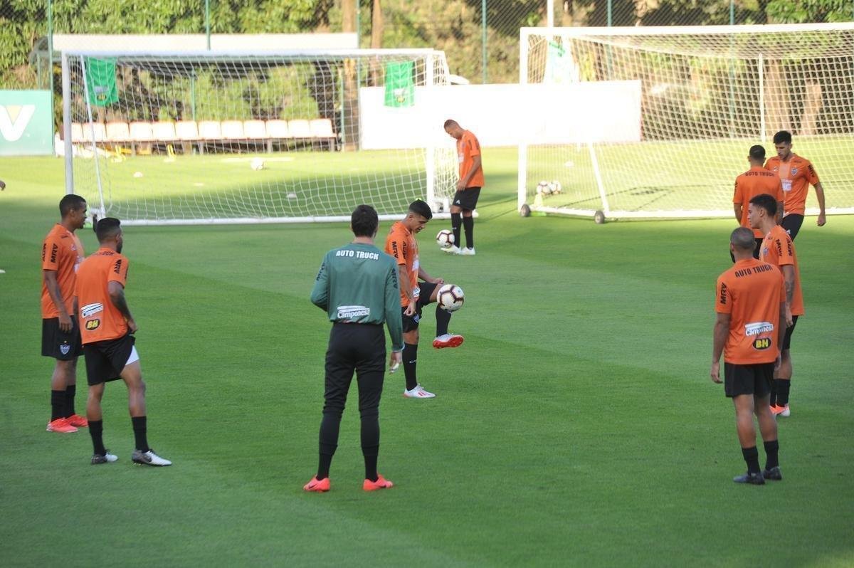 Fotos do ltimo treino do Atltico antes do jogo contra o Unin La Calera