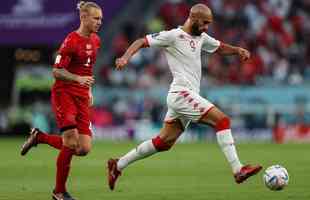 Imagens da partida entre Dinamarca e Tunsia pelo Grupo D da Copa do Mundo.