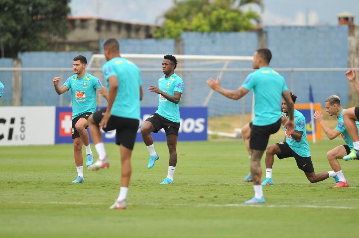Seleo Brasileira concluiu na Toca da Raposa II, CT do Cruzeiro, em BH, a preparao para enfrentar o Paraguai no Mineiro pelas Eliminatrias da Copa do Mundo do Catar