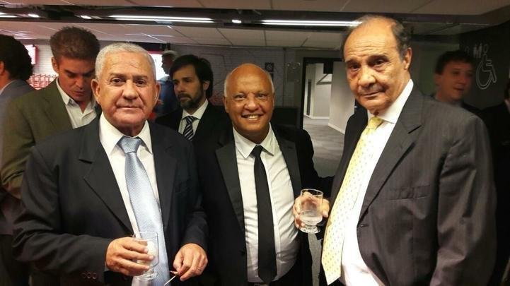 Personalidades na cerimnia do 16 Trofu Tel Santana. Palhinha, Reinaldo e Procpio Cardoso