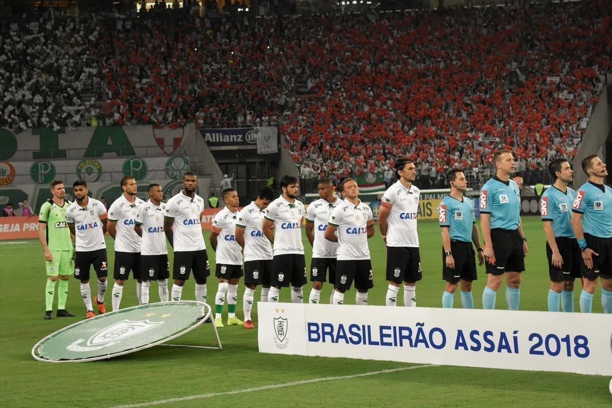 Amrica foi goleado pelo Palmeiras por 4 a 0 no Allianz Parque, mas ainda est vivo na luta contra a queda