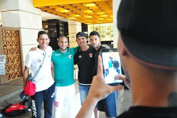 Grupo do Deportivo Lara conversou com a imprensa nesta tera