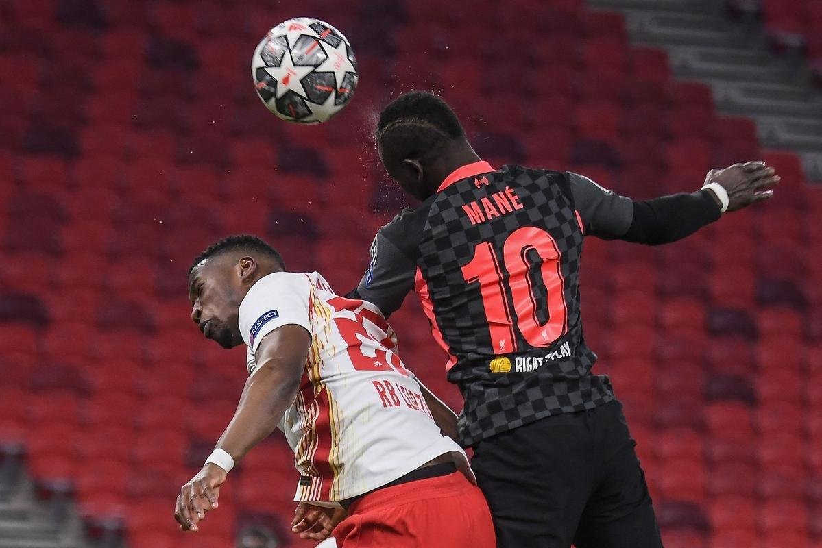 Fotos do jogo entre RB Leipzig e Liverpool, na Arena Puskas, em Budapeste, pela ida das oitavas de final da Liga dos Campees