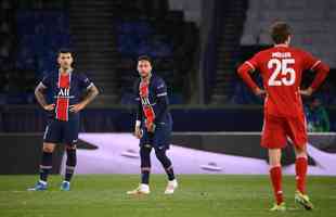 Fotos do duelo entre PSG e Bayern de Munique, em Paris, pela volta das quartas de final da Liga dos Campees da Europa.