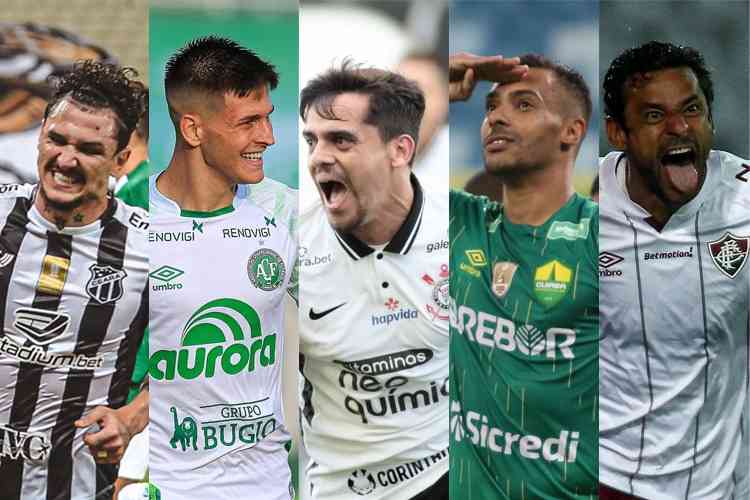 (Foto: Felipe Santos/Cear, Mrcio Cunha/Chapecoense, Daniel Augusto Jr./Corinthians, AssCom Dourado e Lucas Meron/Fluminense)