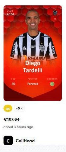 Diego Tardelli - 107,64 euros (R$ 685,46) pela carta rara