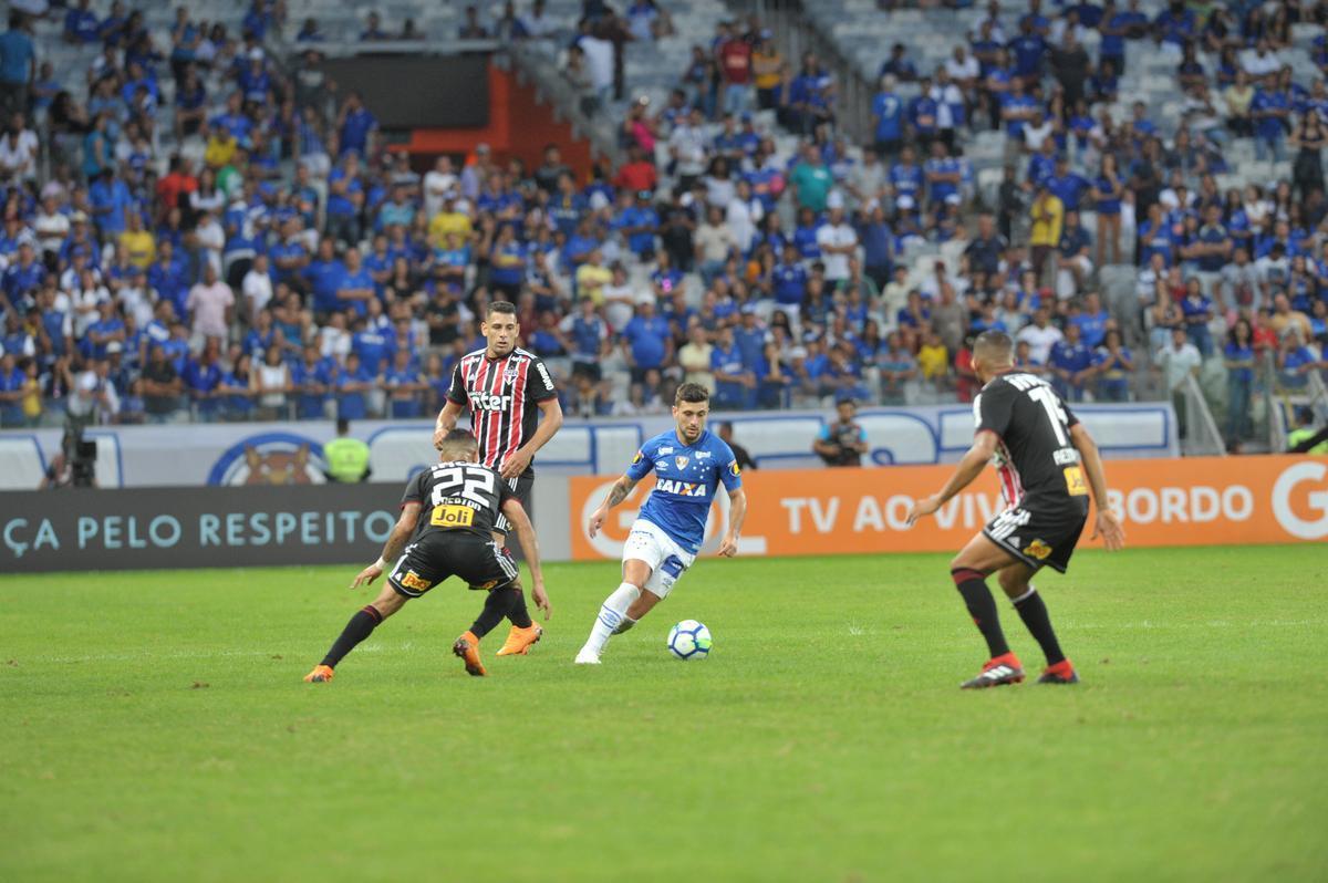 Fotos do jogo entre Cruzeiro e So Paulo