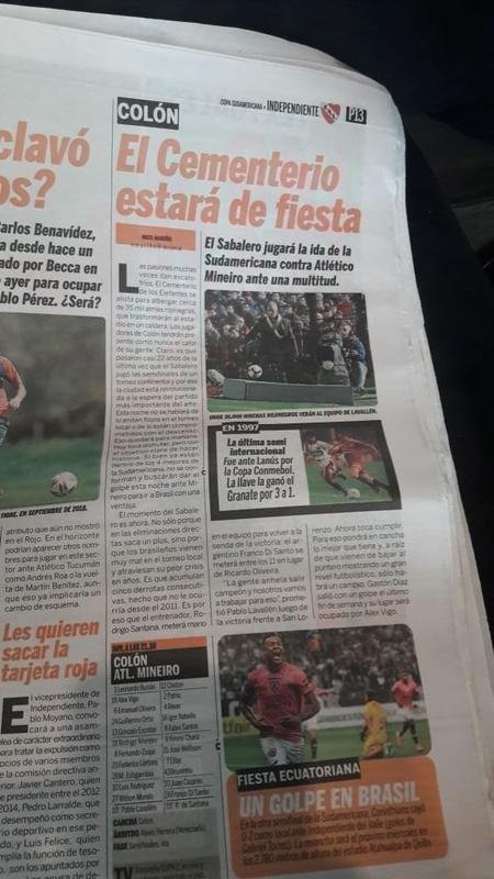 A cobertura do jogo entre Coln e Atltico na Argentina