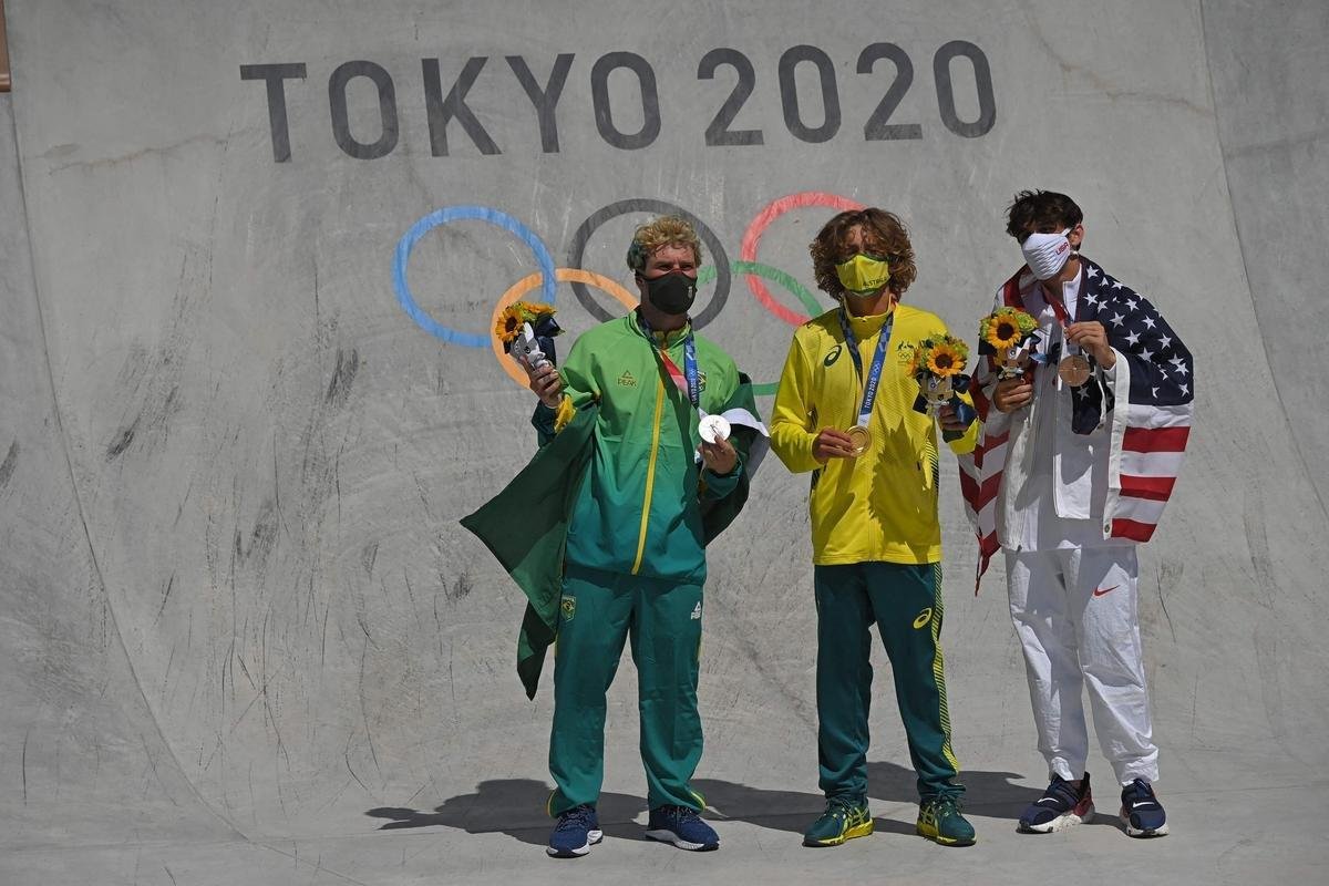 Pedro Barros conquistou a medalha de prata no skate park