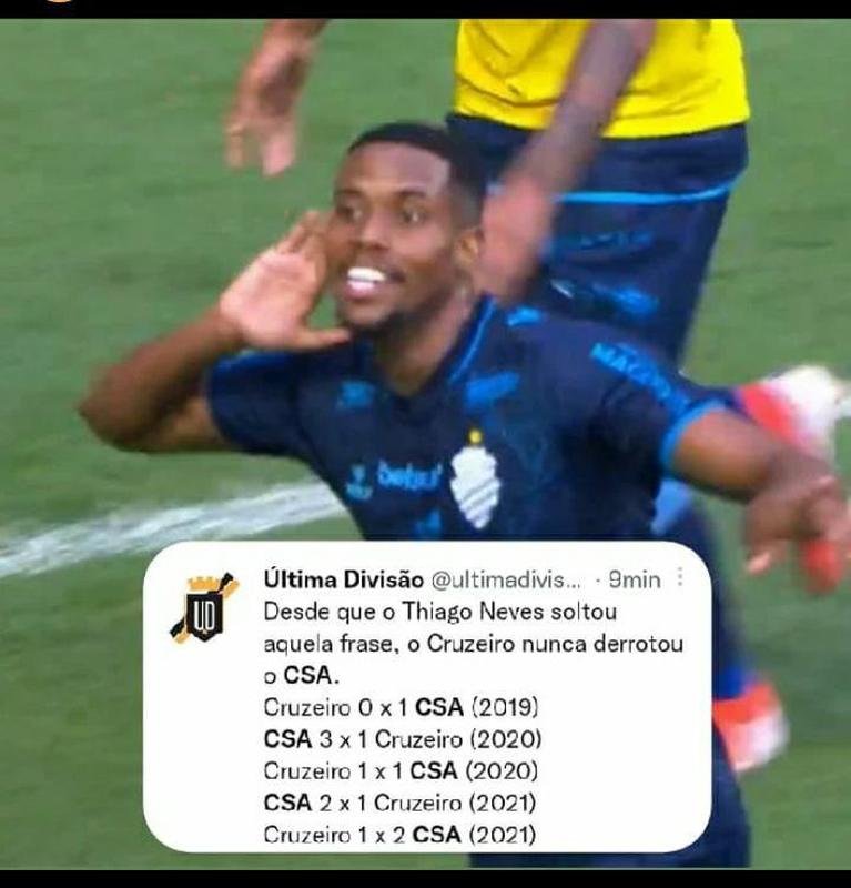 Rivais zoaram Cruzeiro por derrota para o CSA neste domingo