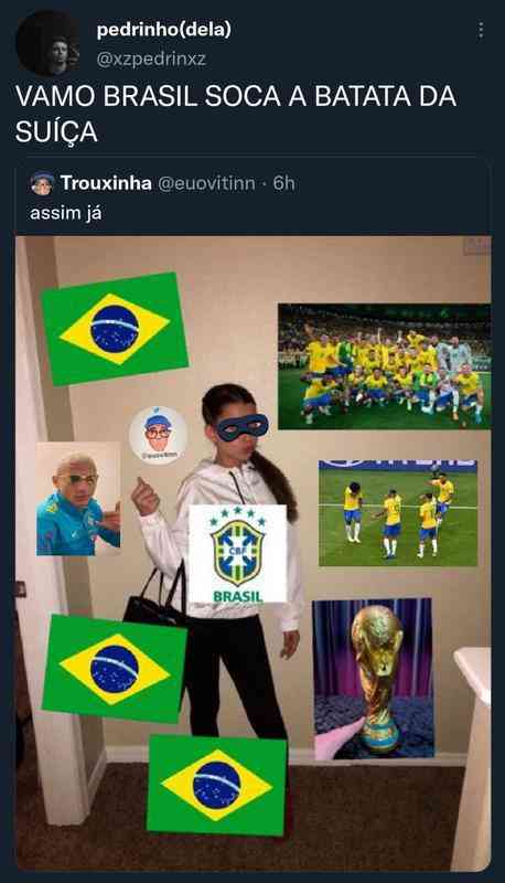 Memes do pr-jogo Brasil x Sua pela Copa do Mundo