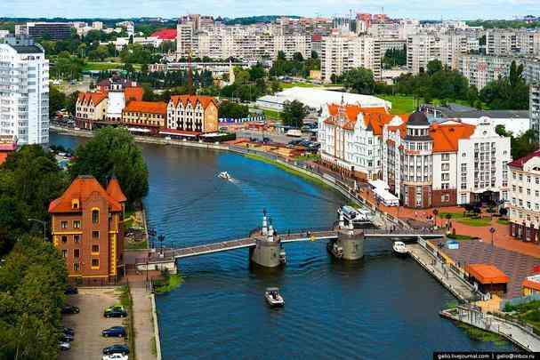 Vista area de Kaliningrado