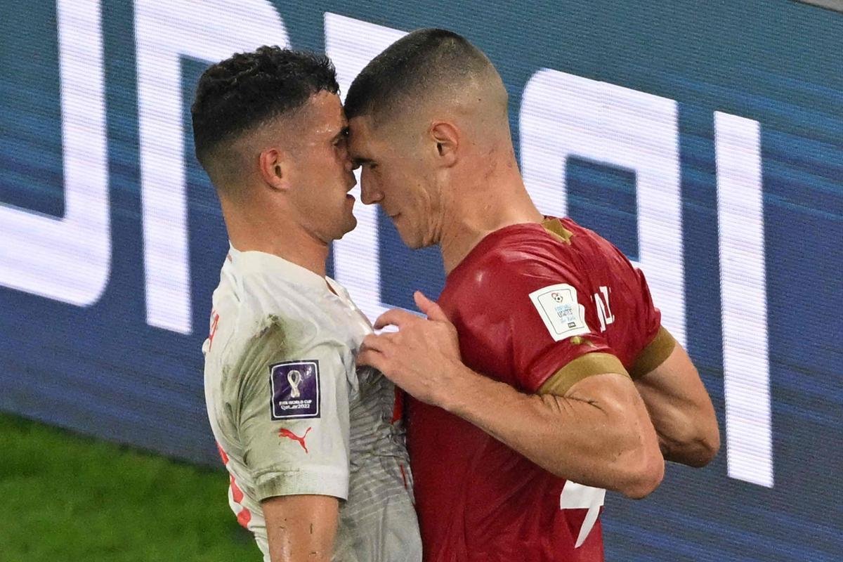 Srvia e Sua se enfrentaram pela 3 rodada do Grupo G da Copa do Mundo do Catar, no estdio 974, em Doha