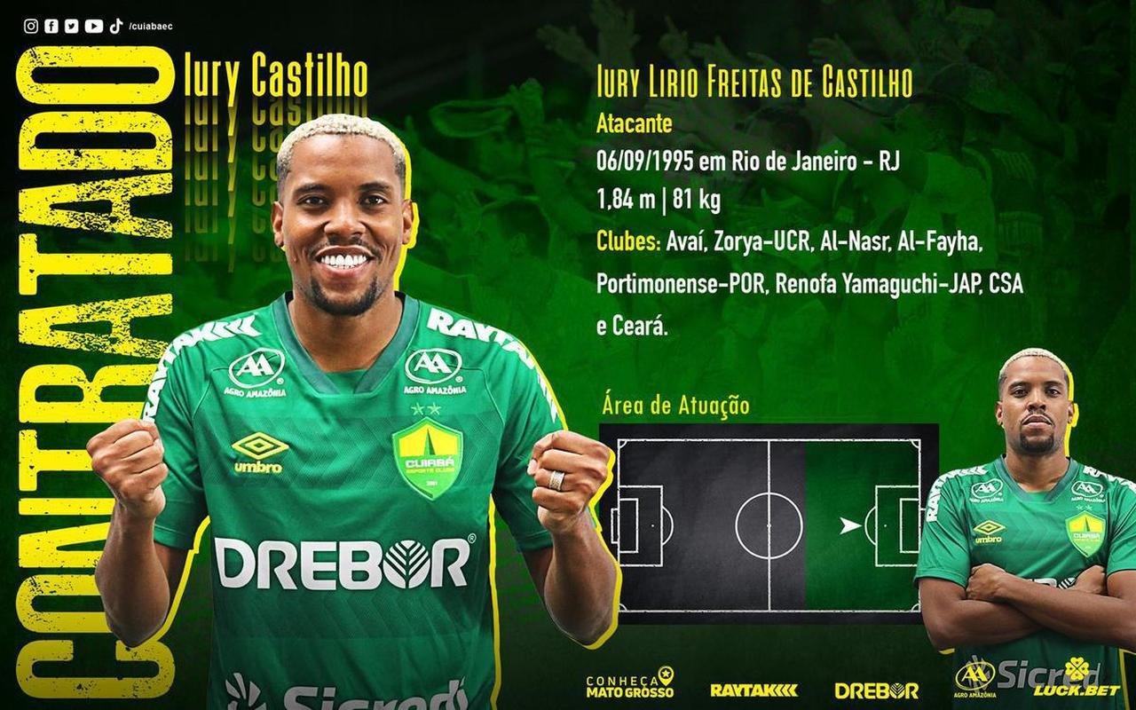 Cuiab anunciou o atacante Iury Castilho