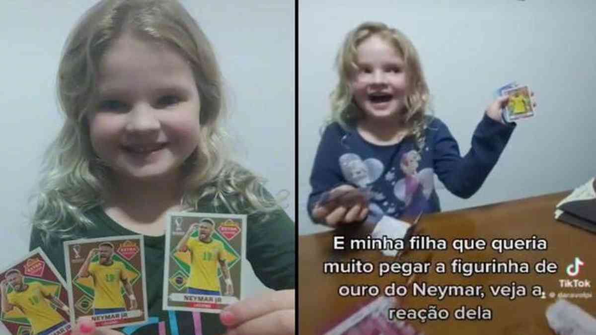 Criança de BH encontra figurinha de Neymar vendida por R$ 9 mil: 'Achei e  colei