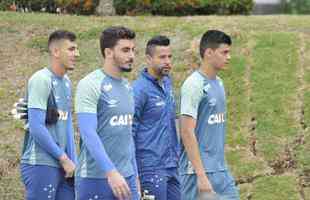 Imagens do treino do Cruzeiro antes do segundo duelo da final da Copa do Brasil, contra o Corinthians, em So Paulo