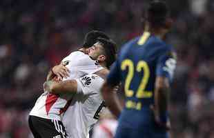 No segundo tempo, Lucas Pratto empatou para o River Plate no Santiago Bernabu