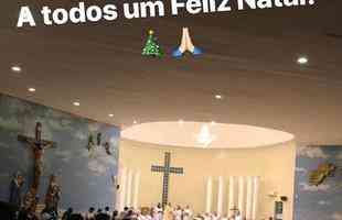 Lucas Silva aproveitou a data crist e renovou a f em uma missa