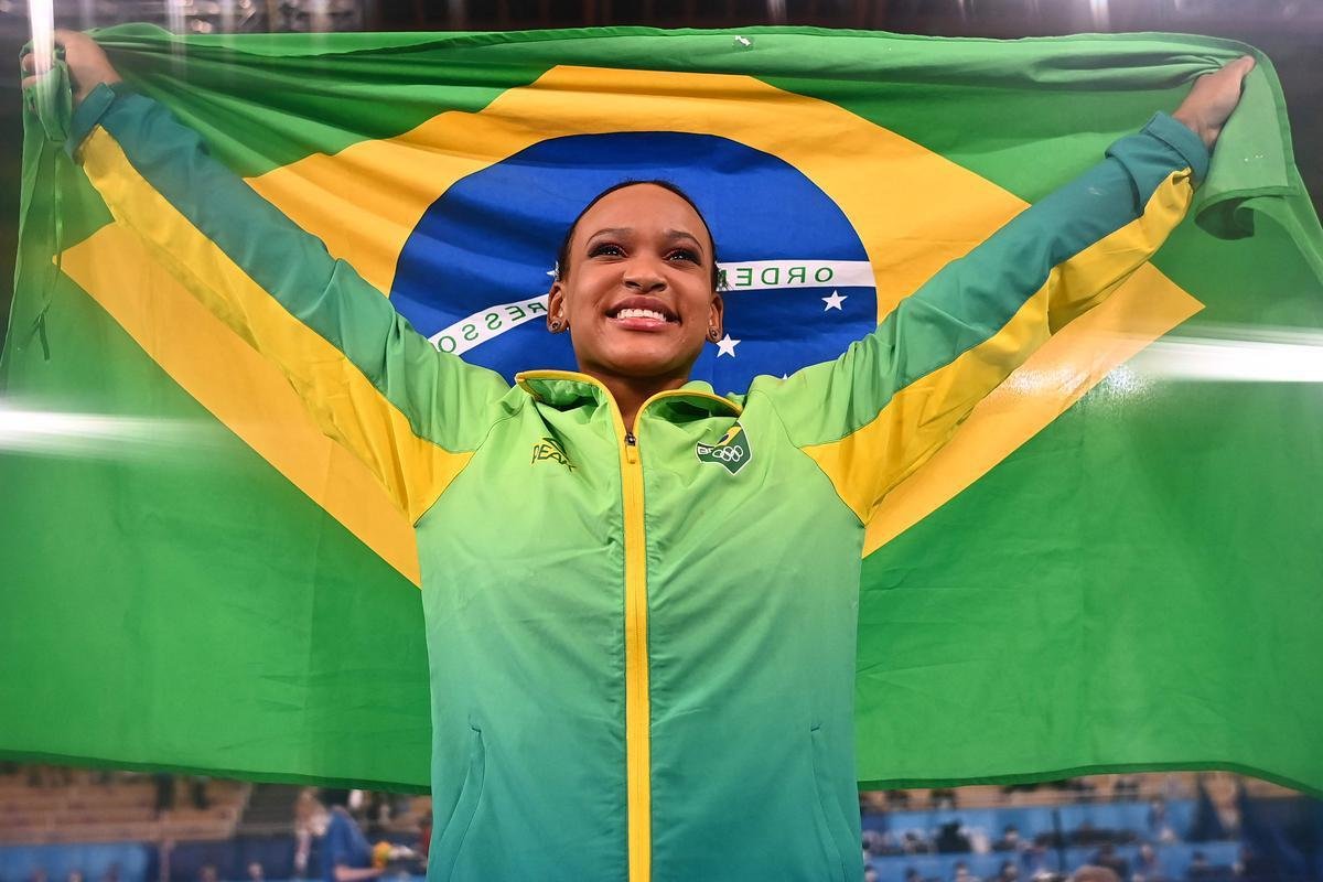 Rebeca Andrade conquistou a medalha de ouro no salto