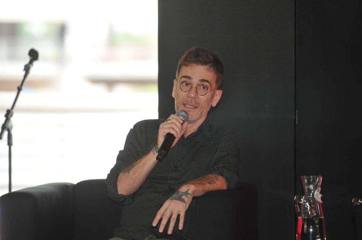 Personalidades no evento que anunciou detalhes da inaugurao da Arena MRV. Na foto, o cantor e compositor Nando Reis