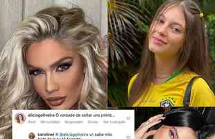 Ex-namorada de Milito, Alcia Oliveira apoia publicamente as acusaes feitas por Karoline Lima e revela ter alertado a influenciadora