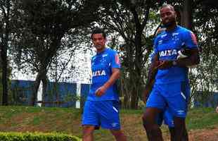 Cruzeiro iniciou temporada 2018 com reapresentao do elenco nesta quarta-feira; na foto, Fred e Ded
