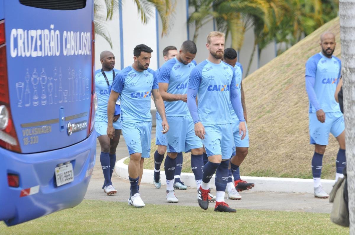 Imagens do treino do Cruzeiro antes do segundo duelo da final da Copa do Brasil, contra o Corinthians, em So Paulo