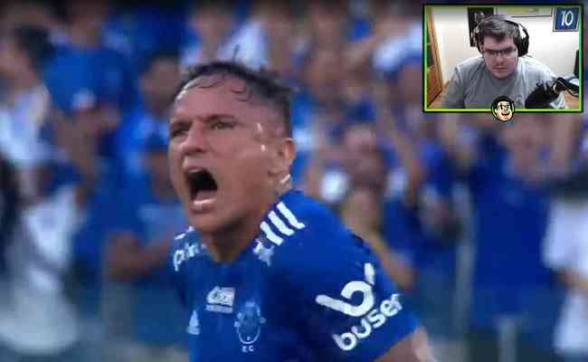 Casimiro durante live na Twitch reagindo ao jogo entre Cruzeiro e Ponte Preta, pela 13ª rodada da Série B