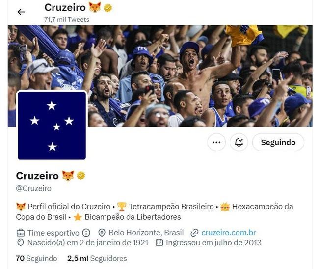 Contas de jogadores e clubes com e sem o perfil de verificado no Twitter