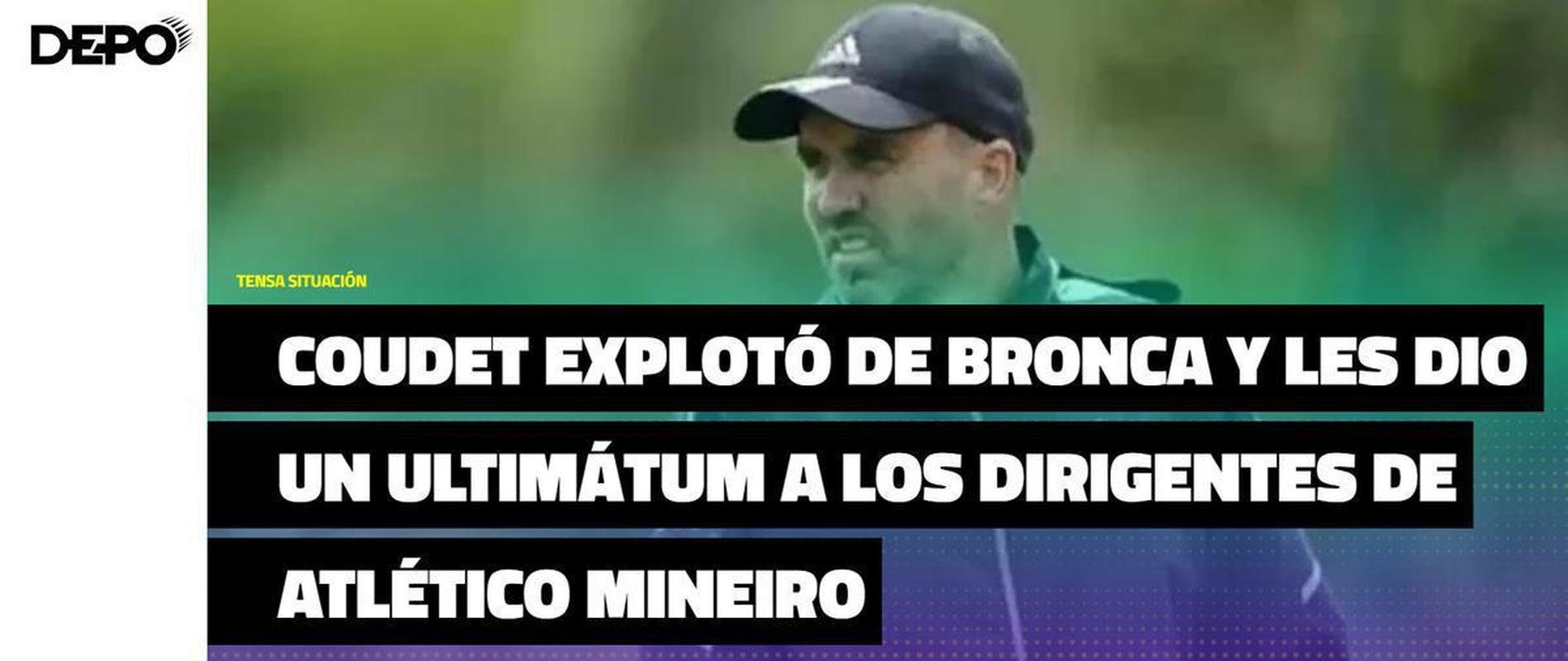 Coudet explodiu e deu um ultimato aos dirigentes do Atltico Mineiro - 'Depois da derrota na estreia na Copa Libertadores, Coudet foi a fundo contra os dirigentes do Atltico Mineiro. Se cansou e explodiu. Fiel ao seu estilo, Eduardo Coudet colocou sua renncia  disposio no Atltico Mineiro e expressou sua irritao aps perder na estreia da Copa Libertadores como mandante contra o Libertad, do Paraguai, com crticas  diretoria pela falta de reforos', diz o Crnica, na seo de esportes.