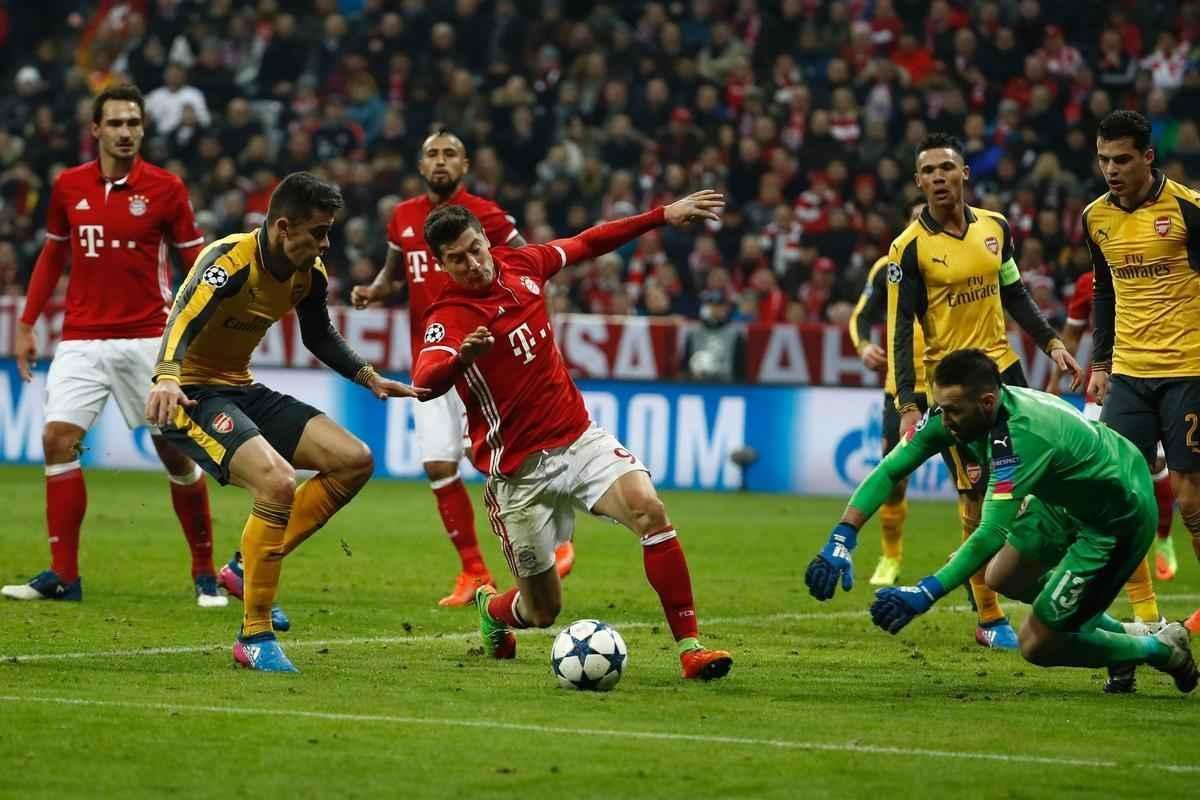 Thiago Alcntara (2), Robben, Lewandowski e Muller marcaram os gols alemes; Snchez descontou para o Arsenal