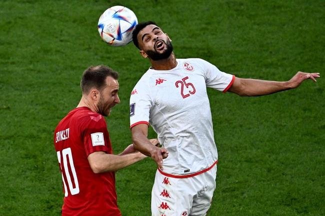 Imagens da partida entre Dinamarca e Tunsia pelo Grupo D da Copa do Mundo.