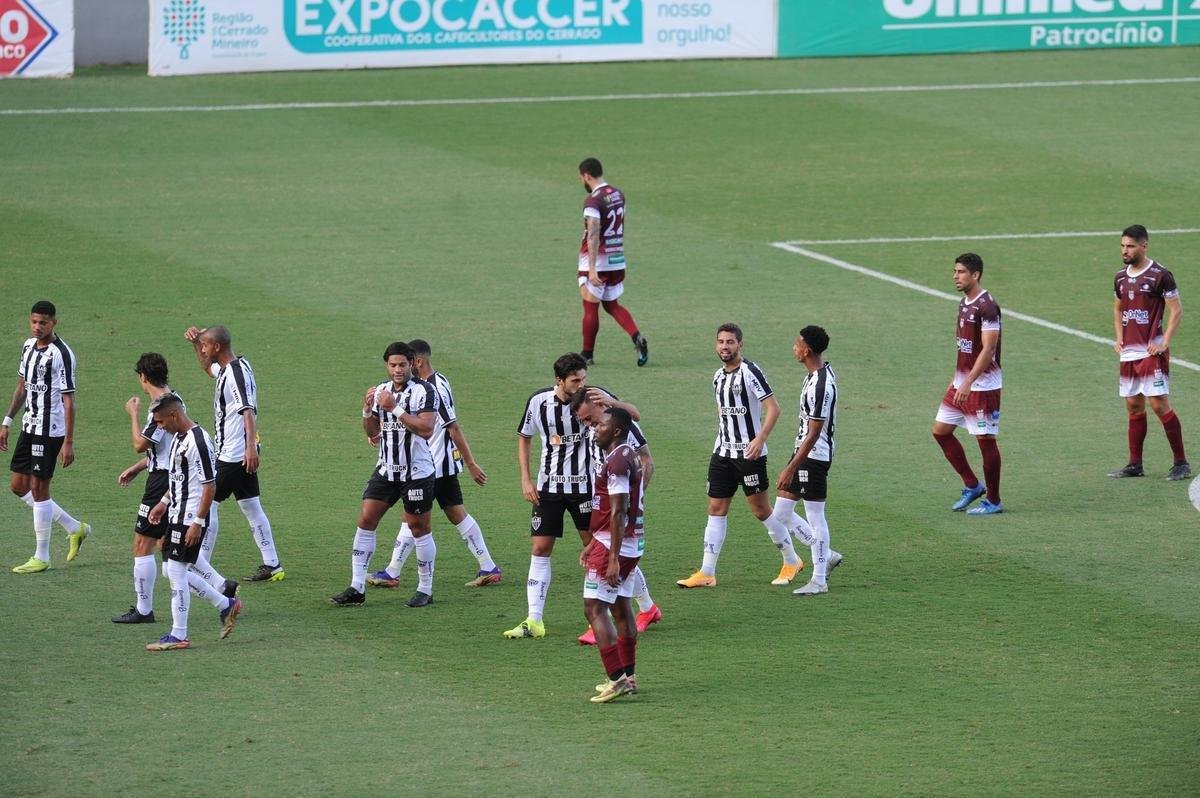 Fotos da vitria do Atltico sobre o Patrocinense, por 3 a 1, no Independncia, em Belo Horizonte, pela quarta rodada do Campeonato Mineiro. Mando foi do clube do interior, que no pde realizar a partida em Patrocnio devido ao elevado nmero de casos de COVID-19 na cidade.