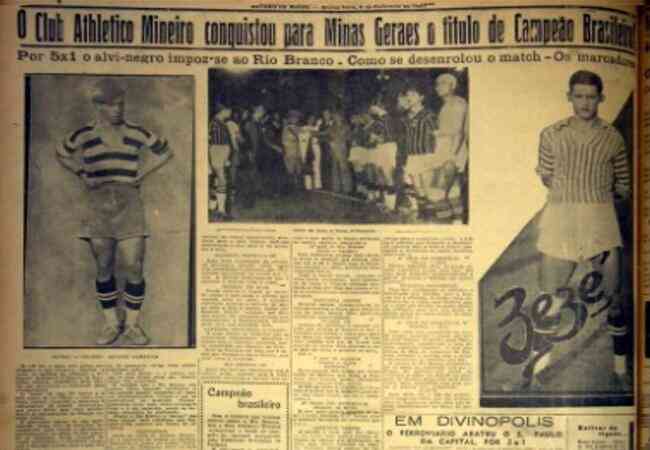 O jornal Estado de Minas noticiou a conquista do ttulo em 1937