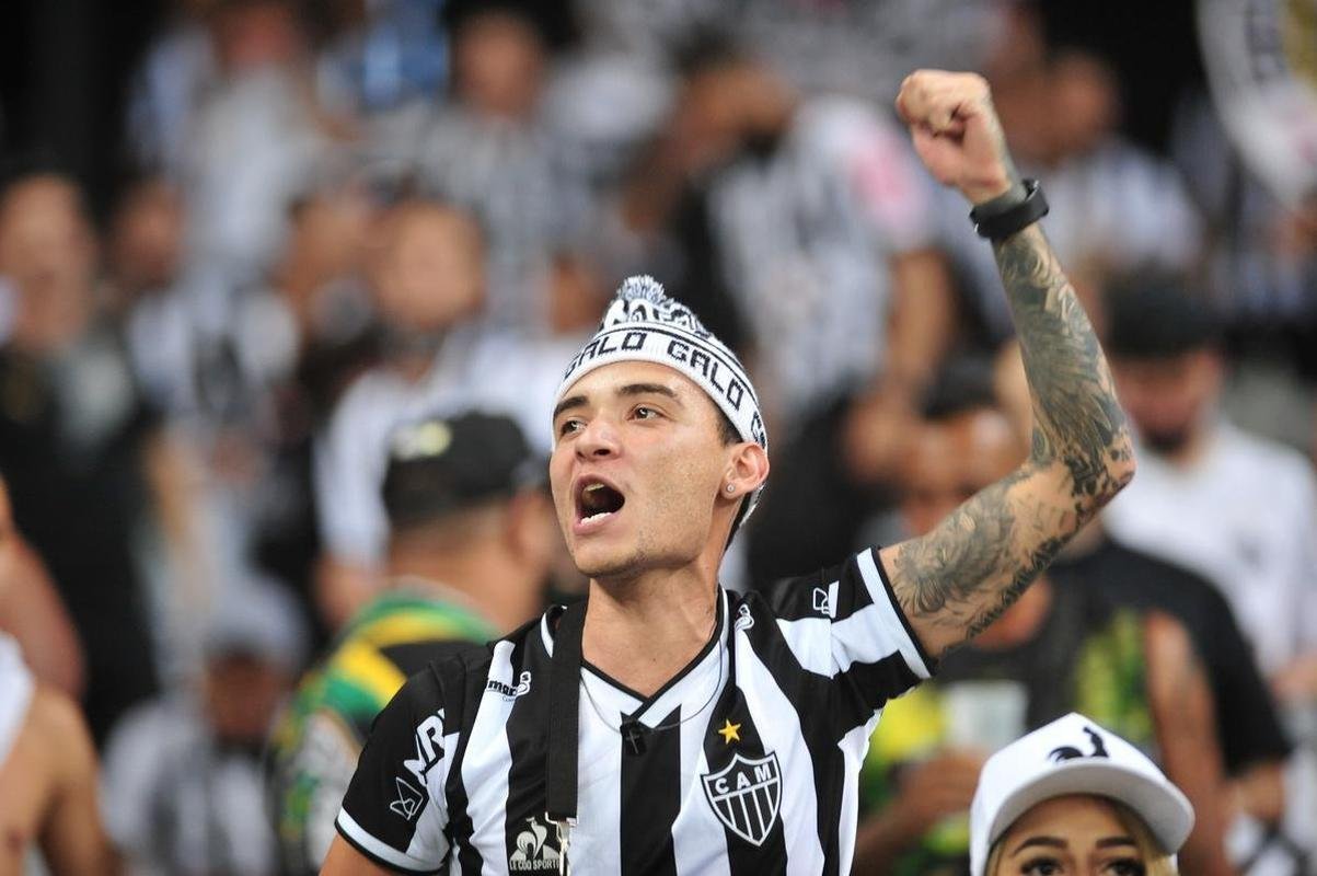 Fotos da torcida do Galo no Mineiro durante a semifinal da Copa Libertadores entre Atltico e Palmeiras (Alexandre Guzanshe/EM/DAPress 28/9/2021)