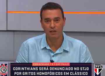 No 'Seleção', o apresentador criticou a torcida e a direção do clube pelos cantos homofóbicos entoados na partida contra o São Paulo, neste domingo (14)