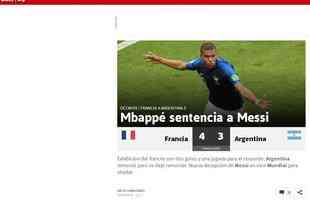 As, da Espanha: 'Mbapp sentencia Messi'