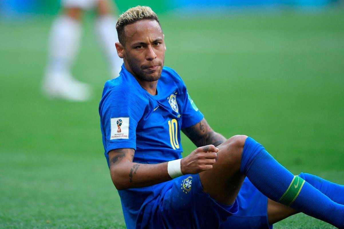 Neymar durante jogo contra a Costa Rica na Copa do Mundo de 2018