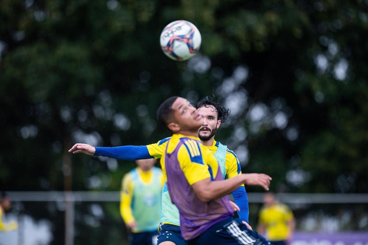 Jogadores do Cruzeiro treinaram na manh deste domingo na Toca da Raposa II