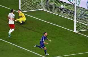 Alexis Mac Allister marcou o primeiro gol da Argentina sobre a Polnia no Estdio 974, em duelo pelo Grupo C da Copa do Mundo