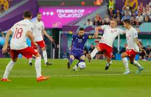 Fotos do jogo entre Polnia e Argentina no Estdio 974, em Doha, pela terceira rodada do Grupo C da Copa do Mundo, no Catar